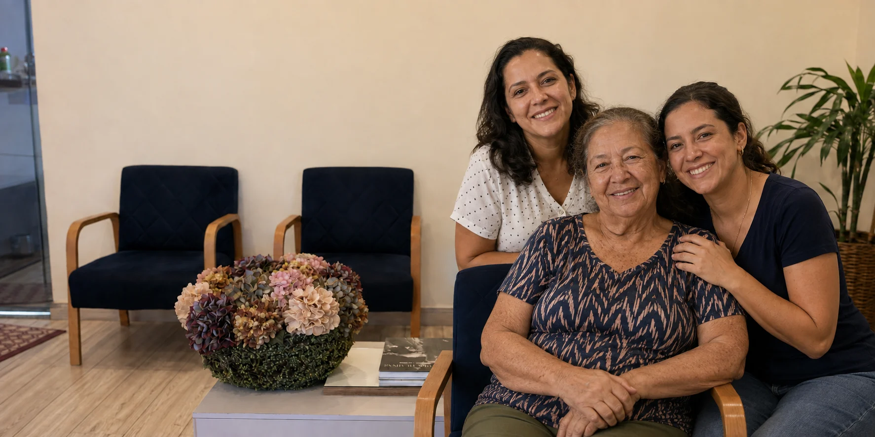 Família em consulta preventiva na NOA